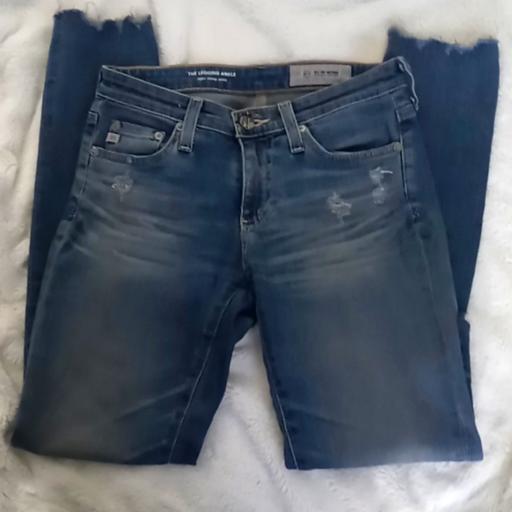AG Adriano Goldschmied jeans The Legging Ankle super skinny ankle, 23R, raw hem